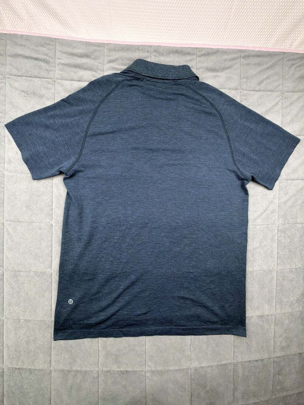 Lululemon Metal Vent Tech Short Sleeve Polo Shirt Blue Size Large